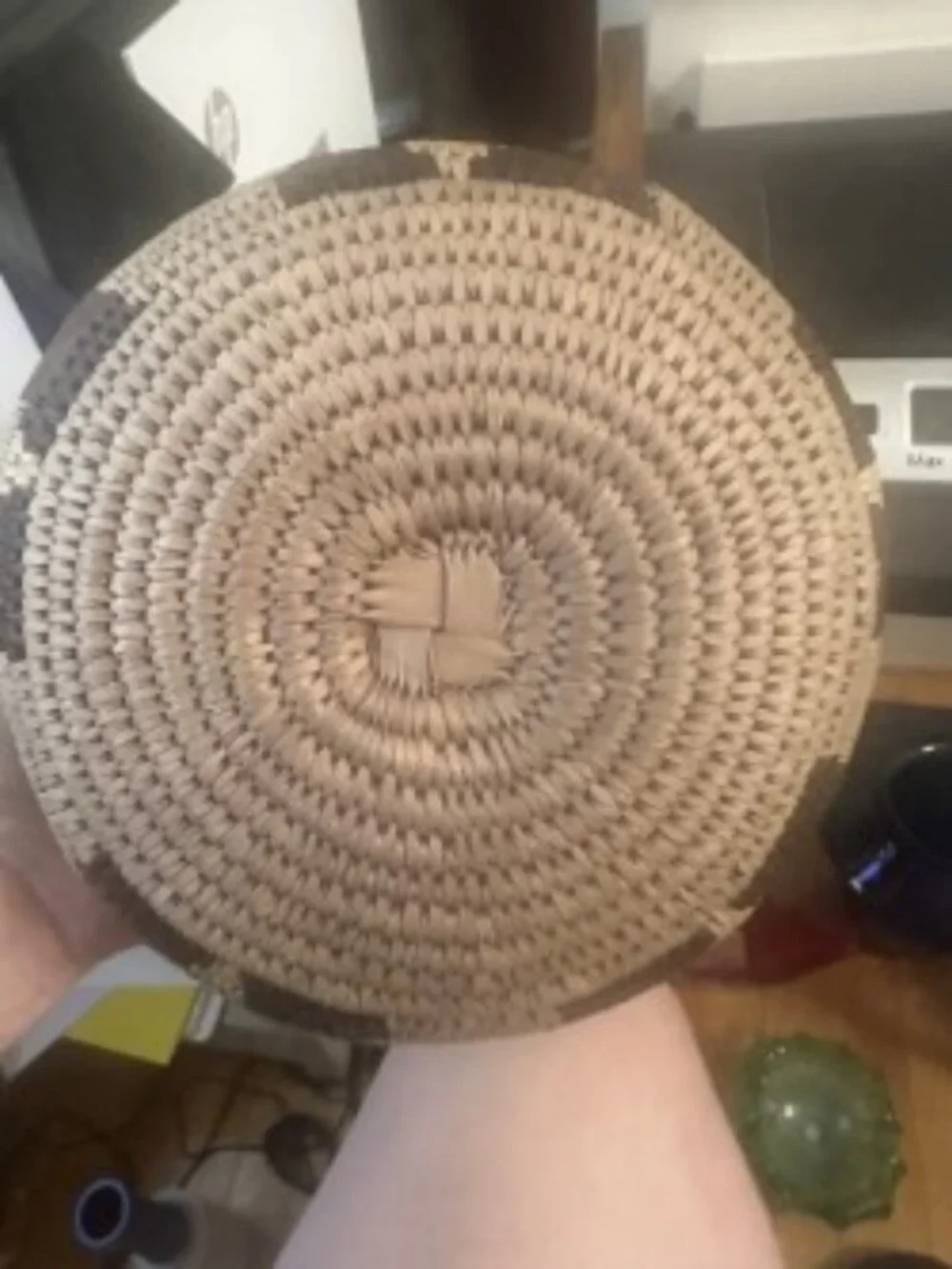 Vintage Tohono O'odha Style Coiled Basket Olla Southwest 7